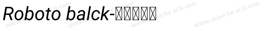 Roboto balck字体转换